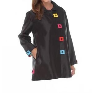 NEW ARIA COLLECTION oopera reversible raincoat in black